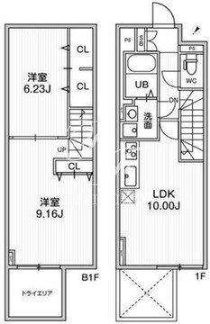 オルタナ早稲田 101 間取り図