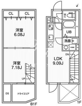 オルタナ早稲田 104 間取り図