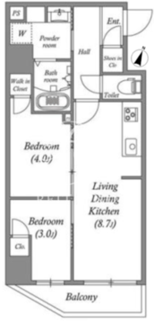 グランパセオ浅草2 204 間取り図