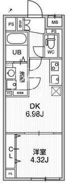 オルタナ早稲田 202 間取り図