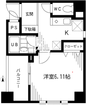 プライムアーバン千代田富士見 702 間取り図