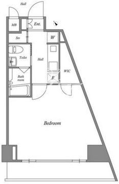 ルクレ西新宿 803 間取り図