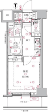 クレイシアIDZ北赤羽 802 間取り図