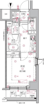 クレイシアIDZ北赤羽 704 間取り図