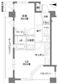 カスタリア本所吾妻橋 401 間取り図