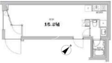 エスセナーリオ赤坂 E-001 間取り図