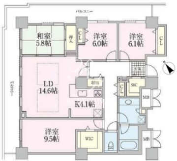 ロイヤルパークスタワー南千住 2001 間取り図