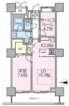 ロイヤルパークスタワー南千住 3702 間取り図