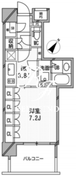 ライオンズシティ白金高輪 406 間取り図
