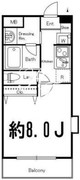 ドゥーエ西大島2 1408 間取り図
