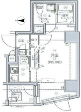 ルクレ墨田緑2 601 間取り図