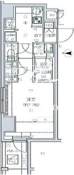 ルクレ墨田緑2 502 間取り図