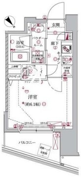 クレイシア大井町 407 間取り図