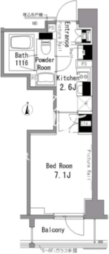 パークアクシス秋葉原 504 間取り図