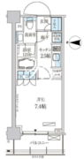 パークアクシス菊川ステーションゲート 1006 間取り図