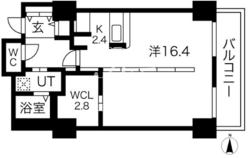 シティコート目黒 2-208 間取り図