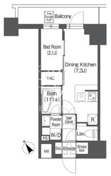 コンフォリア日暮里 503 間取り図
