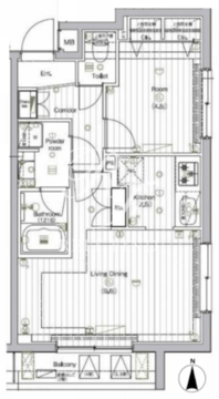 ザ・プレミアムキューブG大崎 201 間取り図