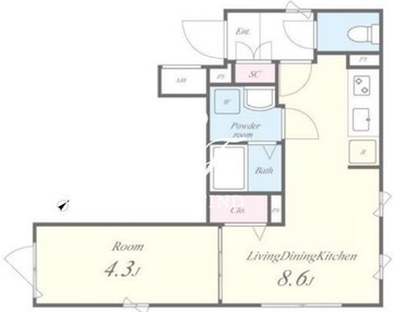 FLレジデンス神宮御苑 303 間取り図