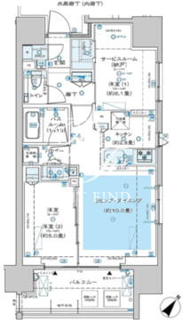 ディームス渋谷本町 1107 間取り図