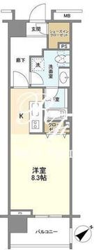 クリオ五反田 404 間取り図
