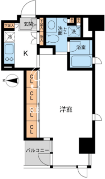 レジデンス白金パークフロント 404 間取り図