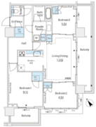 シティタワー新宿 706 間取り図