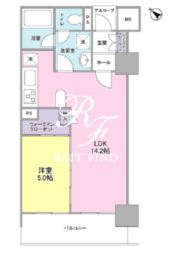 グレンパークG-WEST 405 間取り図