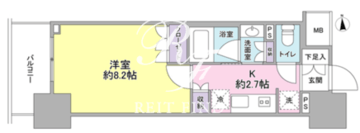 スタイリオ品川中延 711 間取り図
