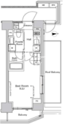 プラウドフラット門前仲町5 807 間取り図