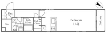 THE LUDLOW NAKAMEGURO 208 間取り図