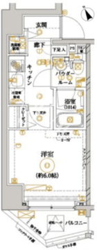 KDA品川大崎 801 間取り図