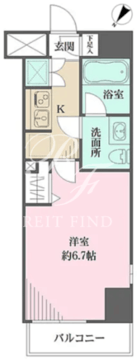 アジールコート品川 603 間取り図