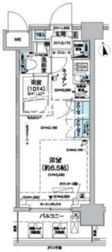 レジディア蒲田5 207 間取り図