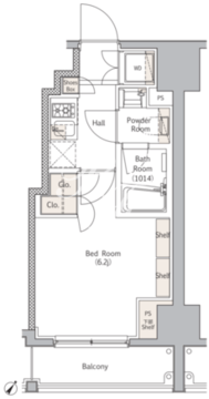 NJKマーキス表参道 303 間取り図