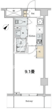 カスタリア本駒込 104 間取り図