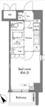 プラウドフラット早稲田 206 間取り図