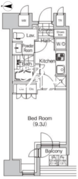 プライムアーバン池袋 1203 間取り図