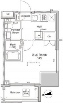 プラウドフラット浅草雷門 402 間取り図