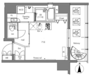 プラウドフラット隅田リバーサイド 401 間取り図