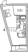 グランデュオ代々木2 307 間取り図