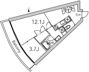 グランデュオ代々木2 401 間取り図