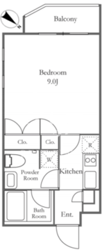 THE LUDLOW NAKAMEGURO 305 間取り図