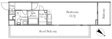 THE LUDLOW NAKAMEGURO 307 間取り図
