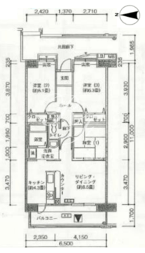アクティ目黒駅前 2-305 間取り図