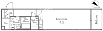 THE LUDLOW NAKAMEGURO 308 間取り図