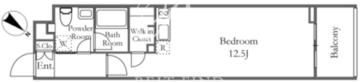THE LUDLOW NAKAMEGURO 405 間取り図