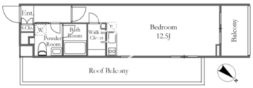 THE LUDLOW NAKAMEGURO 406 間取り図