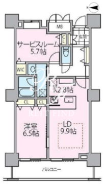 ロイヤルパークスタワー南千住 2203 間取り図