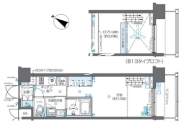 ズーム芝浦 803 間取り図